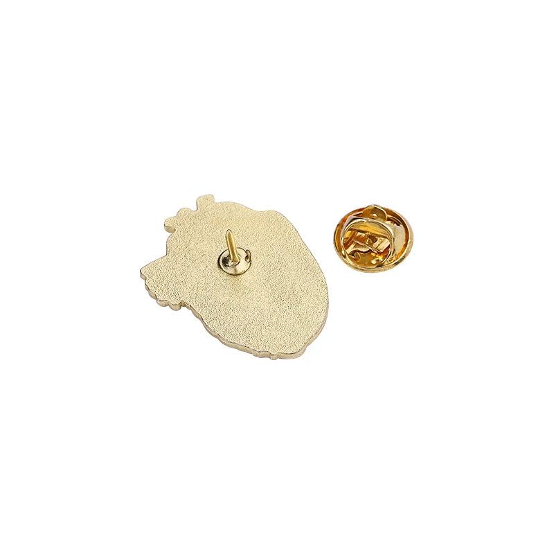 Oragn Heart Enamel Pin Custom Oil Painting Mushroom Dinosaur Puzzle Conch Brooch Lapel Badge Jewelry Gift for Kids Friends