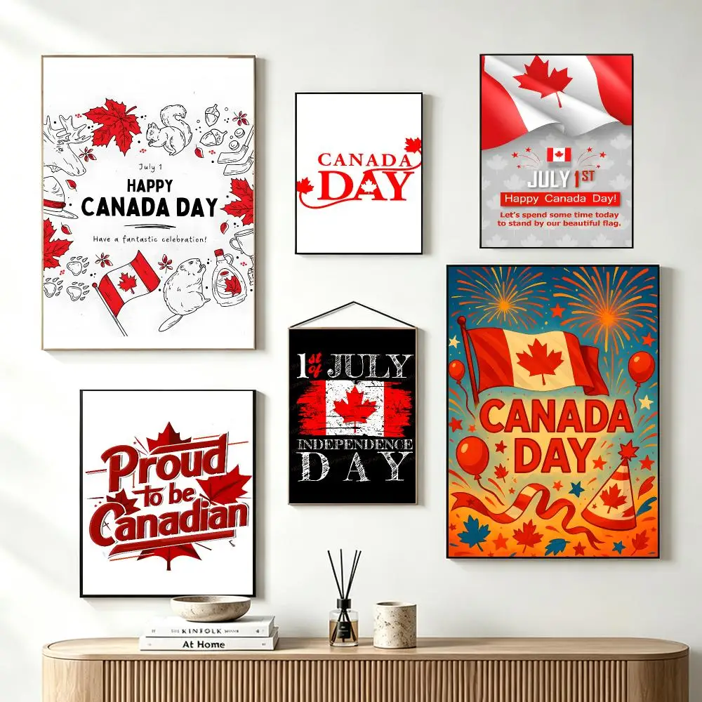 Festive Holiday C-Canada Day Poster Self-Adhesive Wall Art HD Print For Dorm Teen Room Decor Gift