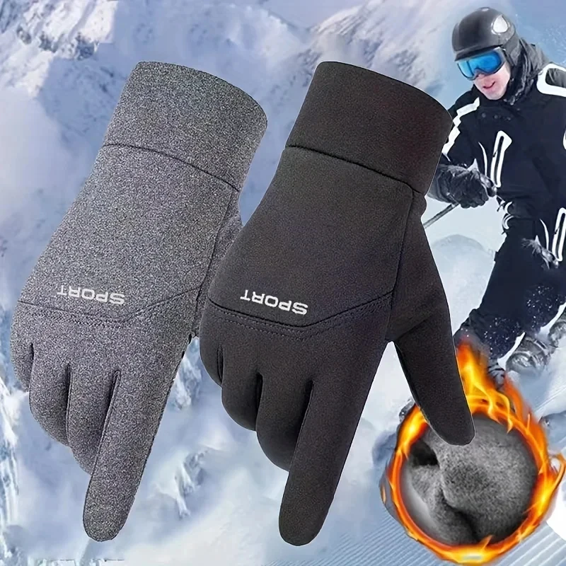 

Outdoor Winter Cycling Gloves Touch Screen Motorcycle Warm Gloves Cold-proof Sports Riding Ski Gloves Waterproof Running Gloves