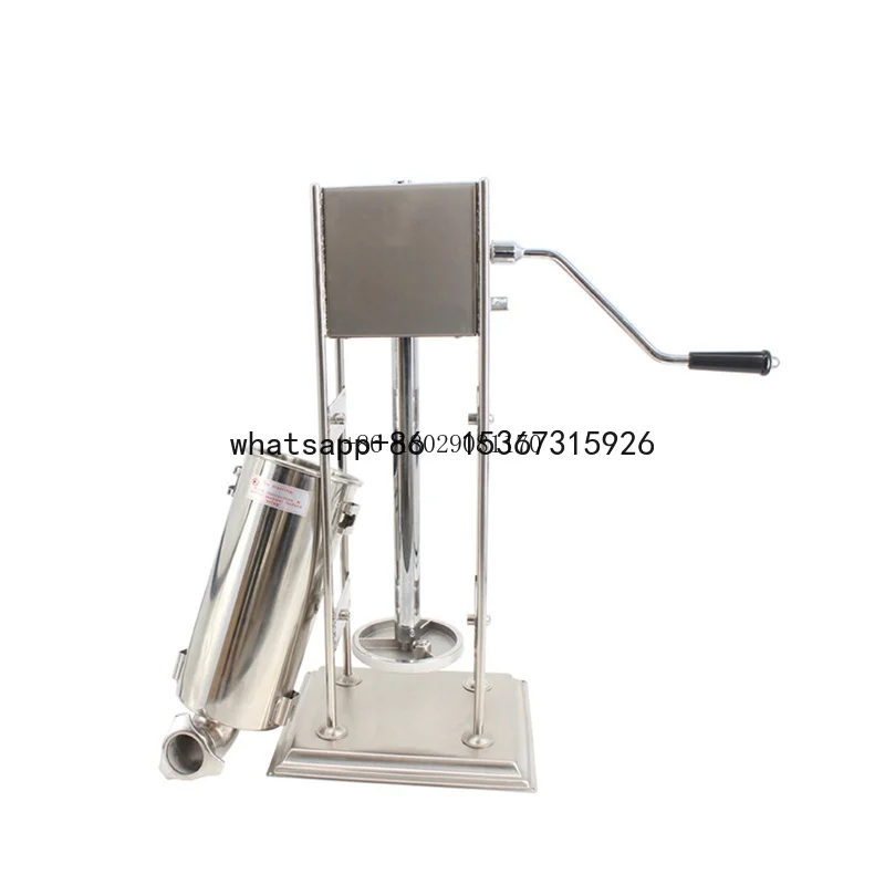 Churros Maker Machine Small Churros Filling Making Snack Equipment 5 Kinds Of Molds Stainless Steel 5L Manual Mini Spanish