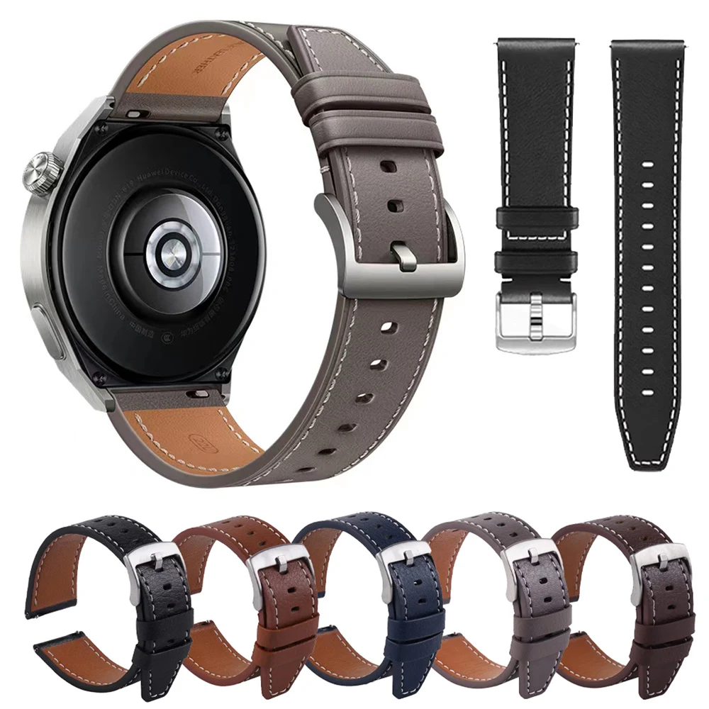 20 22mm Leather Watch Strap For Xiaomi Color 2 MI Watch 2 Pro/S1/Pro Active Wristband For Mi S3 S2 Smartwatch Bracelet Watchband