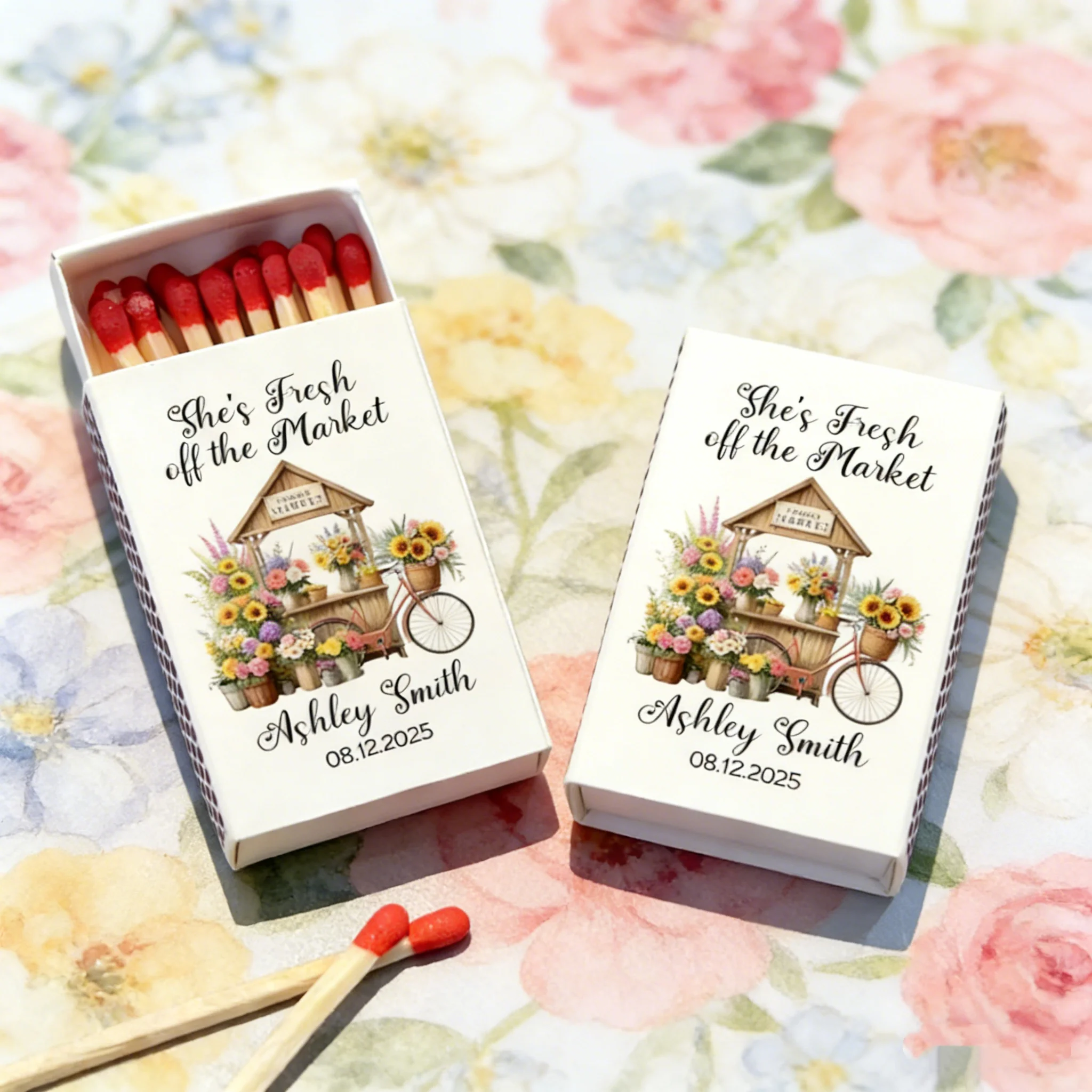 off-the-market-bridal-shower-matchboxes-custom-flower-market-bachelorette-wedding-favors-rustic-floral-party-gifts