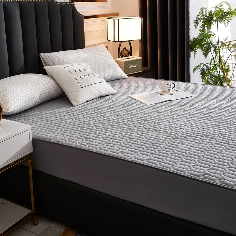 Cotton waterproof bed sheet, thickened urine isolation bed cover, mattress protective cover with cotton dust cover