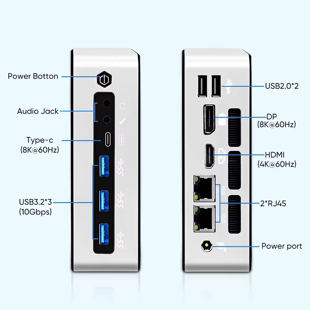 Imagem -04 - Topton-mini pc Gaming i7 1360p i5 1340p 2xddr5 4800mhz 2x Nvme Windows 11 Nuc Mini pc Computador Portátil Lan Htpc Wifi6 13ª Geração