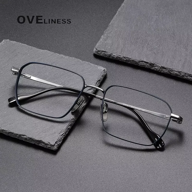 

Pure Titanium Glasses Frame for Men Square full Eyewear 2025 New Male Classic Full Eyeglasses Frames spectacles