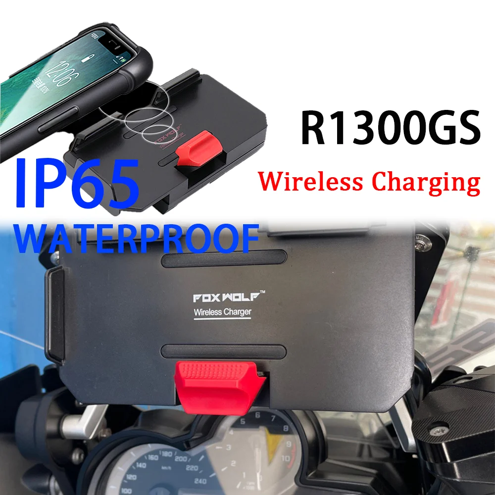 

Motorcycle For BMW R1300GS R1250GS LC Adventure USB Mobile Phone GPS Navigation Bracket Wireless Charging Support F750GS F850GS