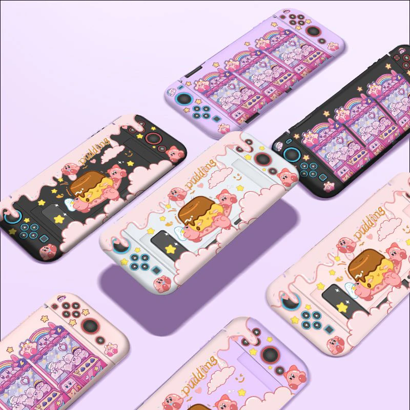 For Nintendo Switch Case OLED Accessorie Silicone Soft Case Kawaii Cartoon TPU Protect Shell Cute Cover For Switch Console Game