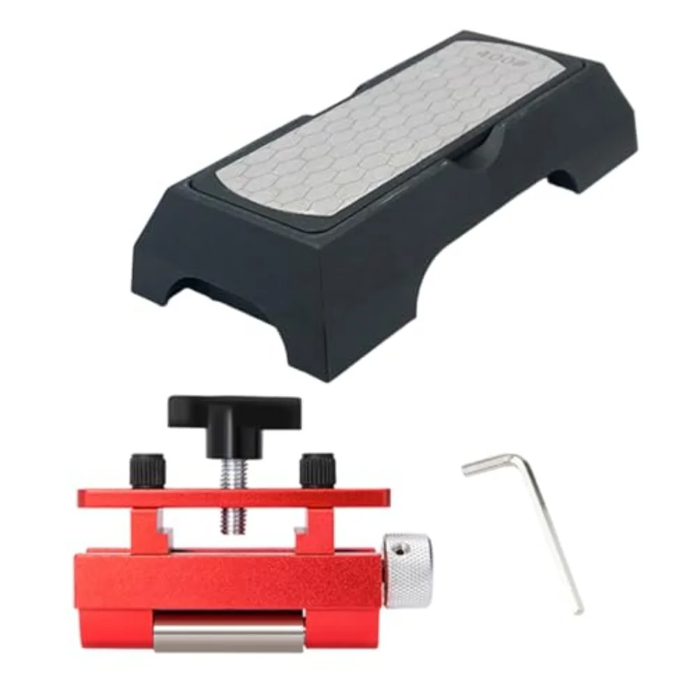 Dual-Sided Quick Sharpener With Adjustable Angle 400/1000 Mesh Sharpening Tool Holder For Woodworking Workshops Home Garage