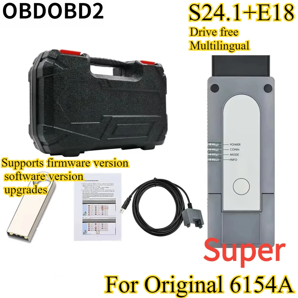 NEW ForVAGVNCI 6154A Original Shell DOIP S V24.1 E18 SupportCAN FD DoIP Original Driver Cover Full Function Super OBD2 Car Tool