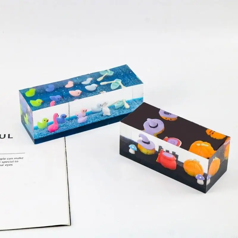 N2UE قوالب سيليكون مستطيلة قوالب سيليكون متعددة الاستخدامات لتقوم بها بنفسك قالب الحلي مثالية لصنع المجوهرات والحرف الراتنج