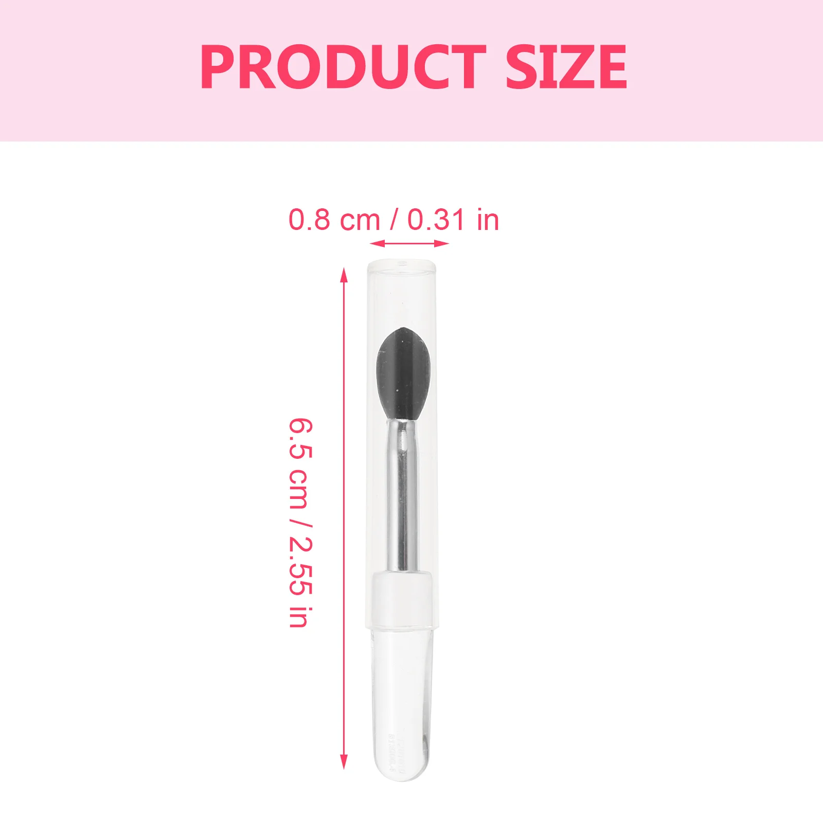 6-delige lippenstift applicatorborstelset Gladde siliconen tips Comfortabele grip voor vrouwen Meisjes Make-up Gebruik Lippenbalsem Oogschaduw