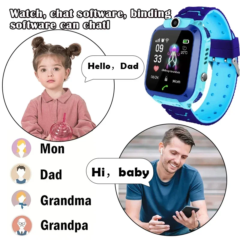 Children Mobile Watch, game, camera, Smart Watch Touch Screen SOS, children watch gift for boys and girls 4-12 years old