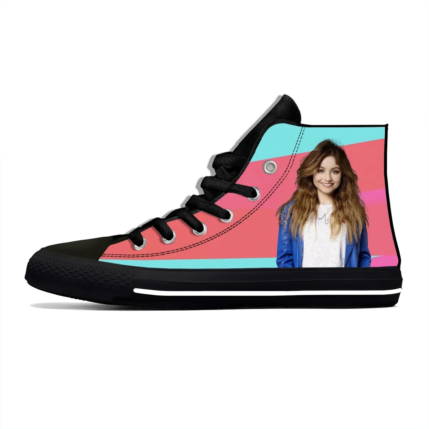 Soy Luna Girl Printing Cute Novelty Design Lightweight Canvas Shoes Men Women Casual Breathable Sneakers High Top Board Shoes