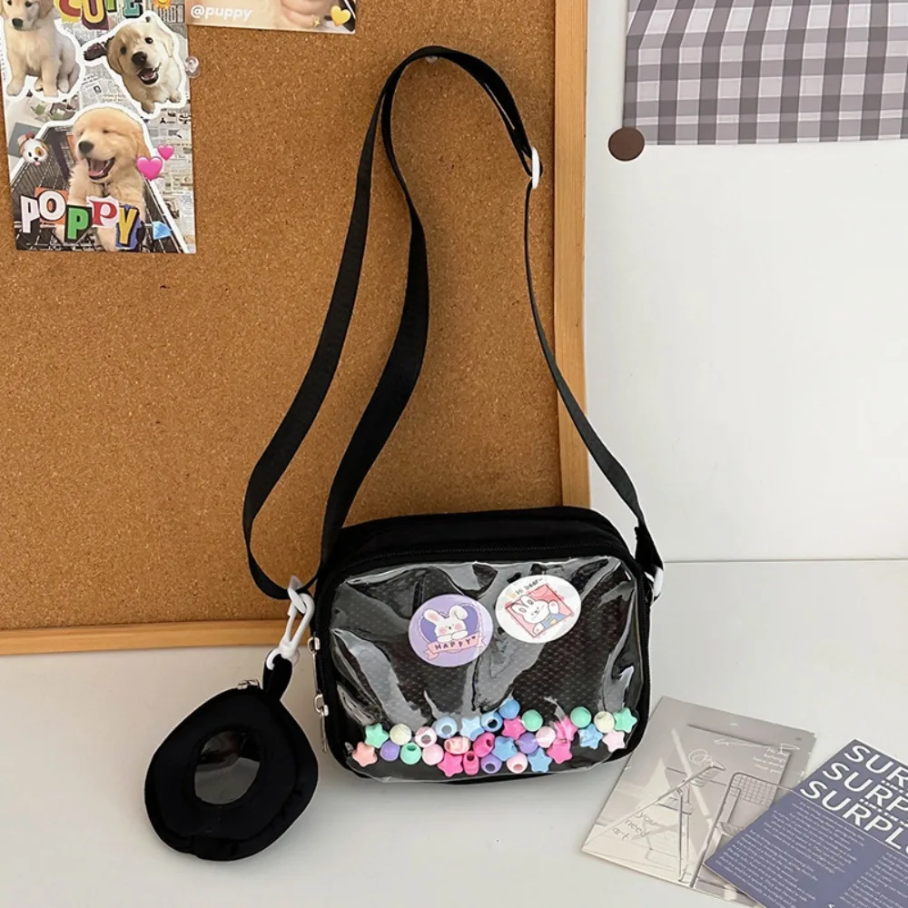 สายคล้องไหล่กว้าง Mini Crossbody Ita กระเป๋าตาข่ายกระเป๋าไนลอนโปร่งใส Ita กระเป๋า Casual Mini Mini กระเป๋าสะพายโทรศัพท์หญิง