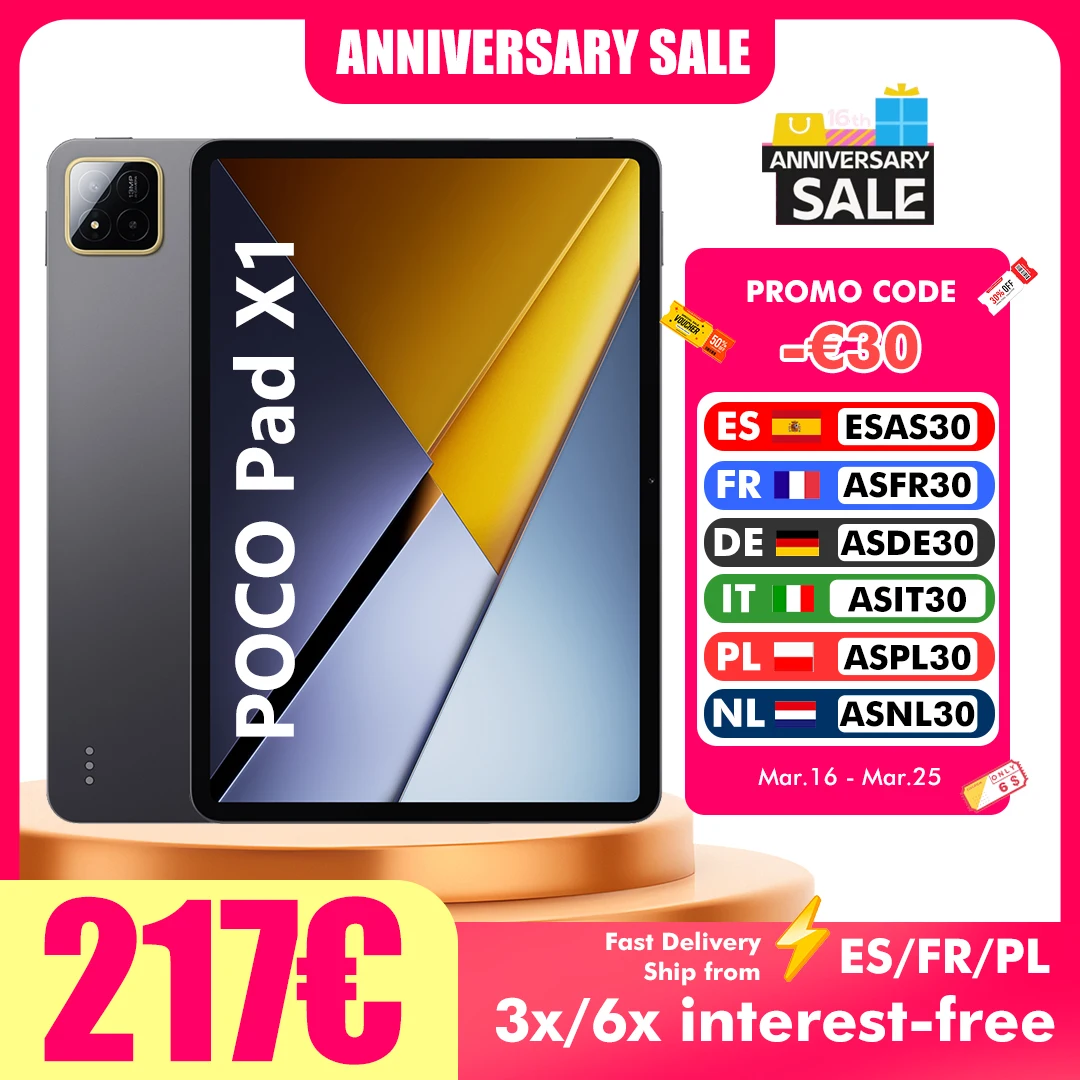 POCO Pad X1 8GB 512GB Tablet PC 11» 144Hz Wi-Fi 6E 8850mAh