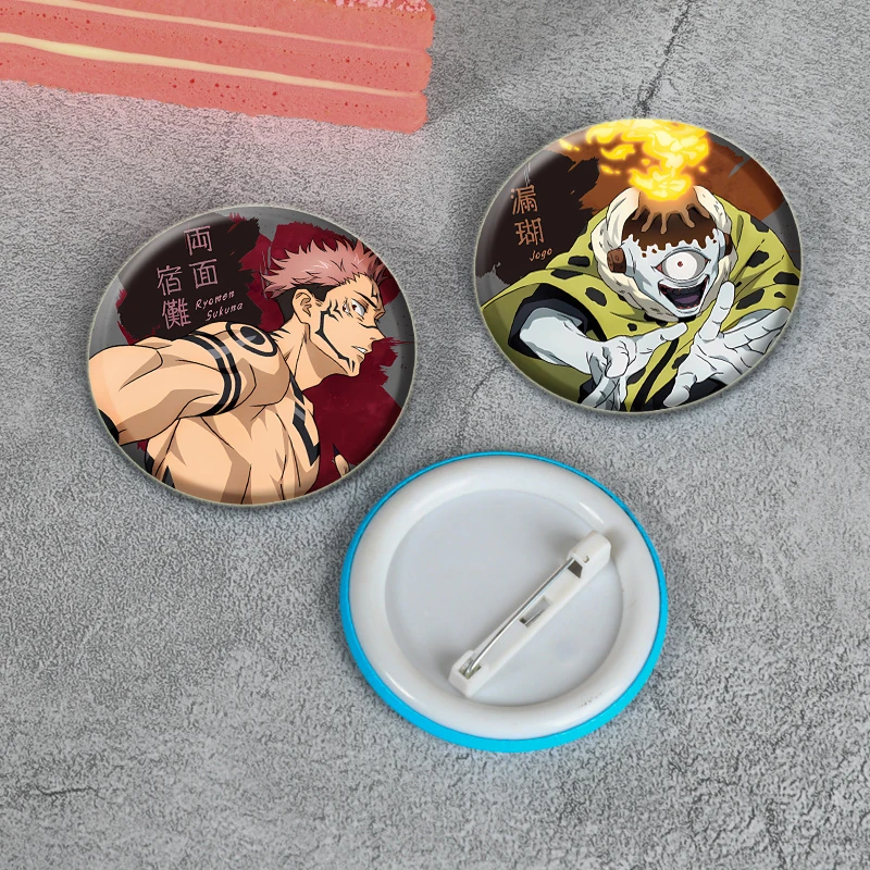 Satoru Gojo,Itadori Yuji.Kugisaki Nobara,Fushiguro Megumi Badge Anime Cartoon Brooches Cute Enamel Pins for Backpack Clothes Hat