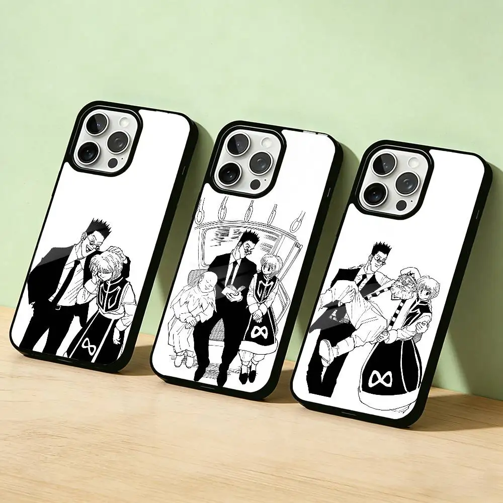 

AAA leorio & kurapika Phone Case For iPhone 17,16,15,14,13,12,11,Pro Max,Plus Candy Silver Cover