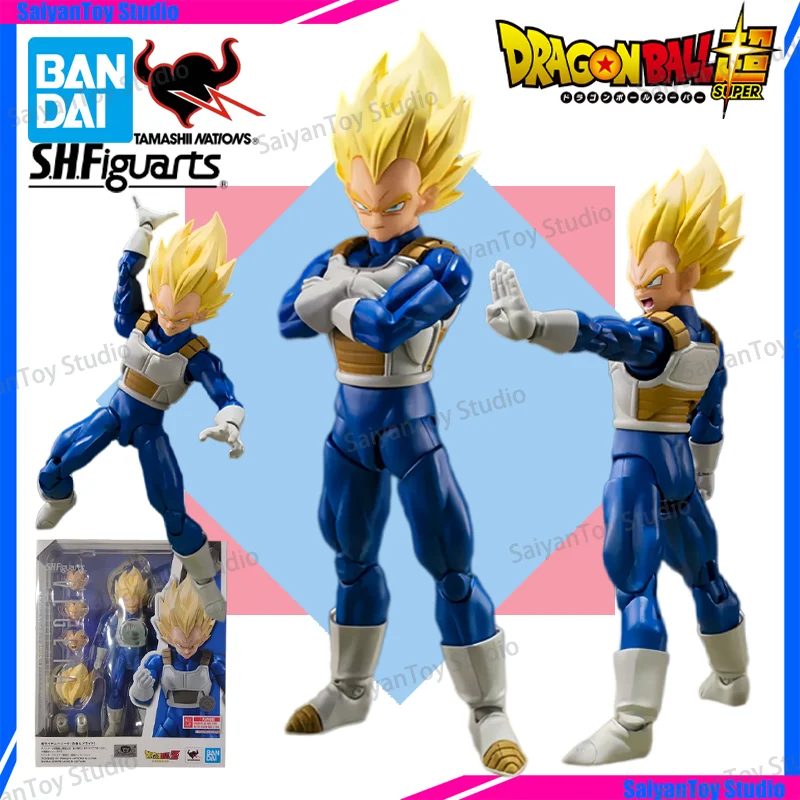 Bandai Dragon Ball Z SHFiguarts Super Saiyan Vegeta Awaken Super Saiyan Action Figure Anime DBZ Movable Model Collectible Toys