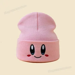 Stars Kirby Bonnets for Women Kawaii Cartoon Beanies Kids Winter Warm Caps Sport Ski Wear Outdoor Woolen Hats Knitted Skullies