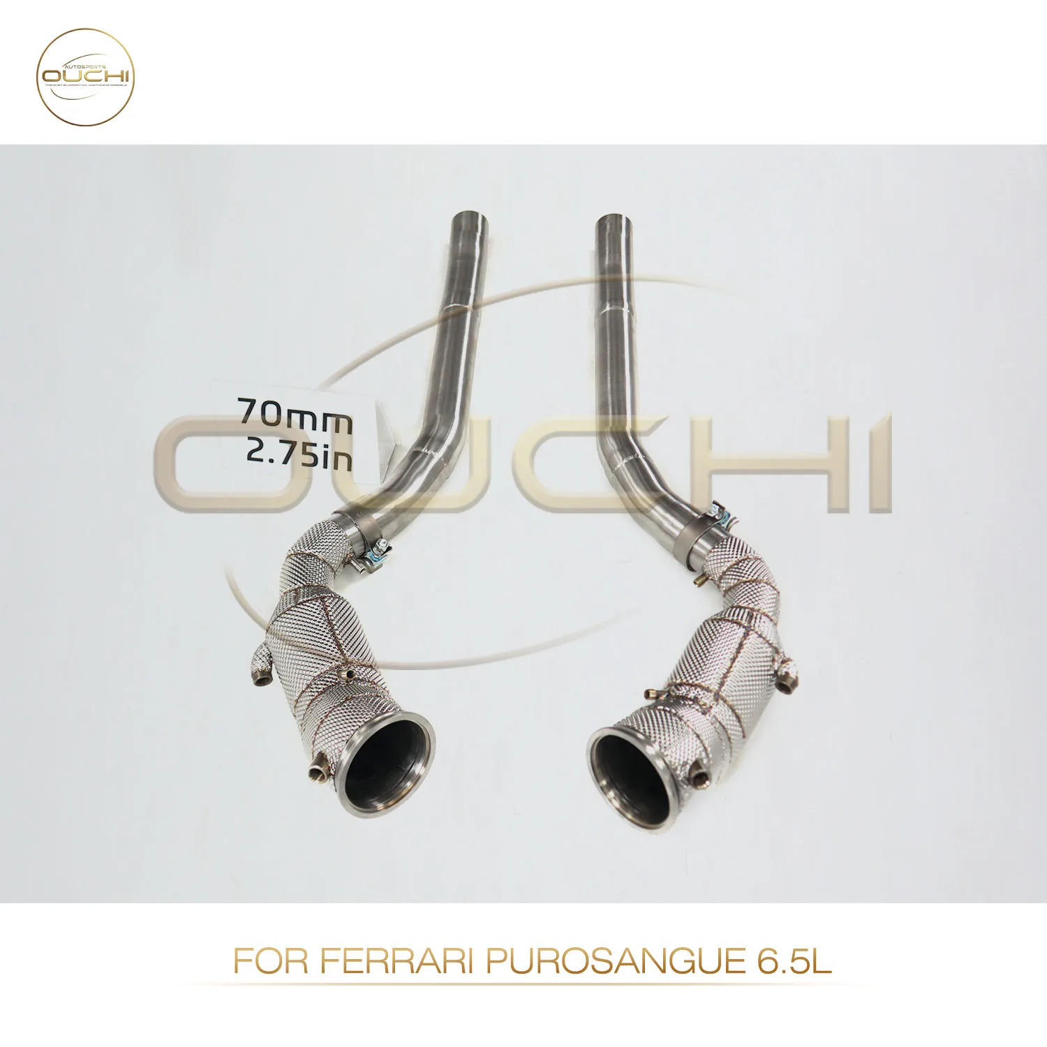 

OUCHI Factory Direct Sales SS304 Downpipe for Ferrari Purosangue 6.5L With Catalysis Easy Install Exhaust