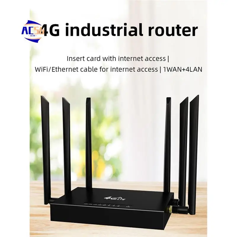 

AC56-Wi-Fi-маршрутизатор 4G LTE-маршрутизатор 300 Мбит/с Домашняя точка доступа 4G Беспроводной CPE-маршрутизатор RJ45 WAN LAN Wi-Fi-модем со слотом для SIM-карты Вилка европейского стандарта