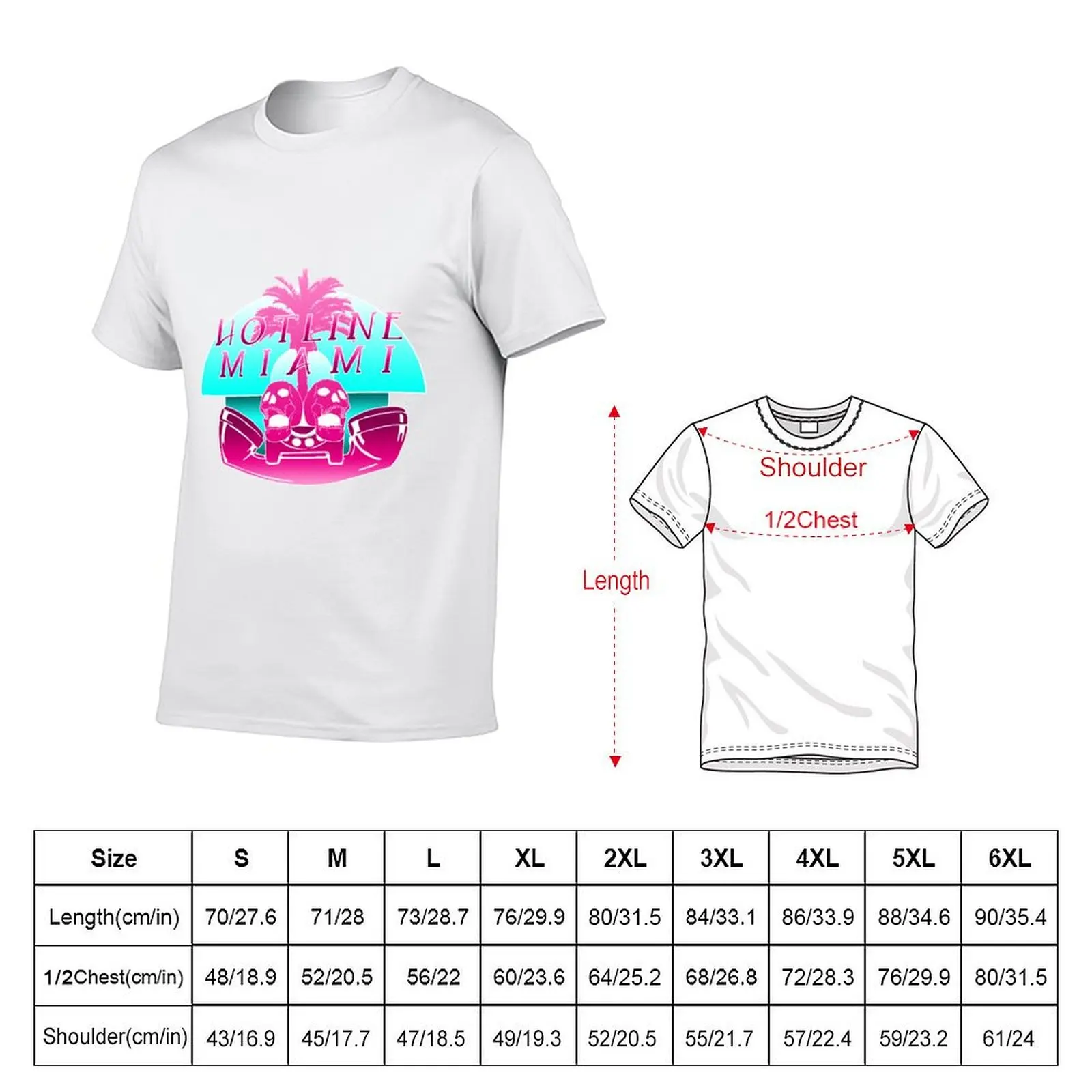 Hotline Miami Logo T-Shirt Work Wear Breathable Tee