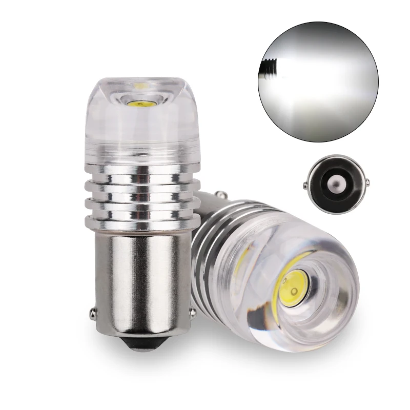 Motorcycle Flash LED Turn Signal 1156 Concave Lens White/Red/bule Turn Signal Tail Flashing Lights LED Rear Taillight