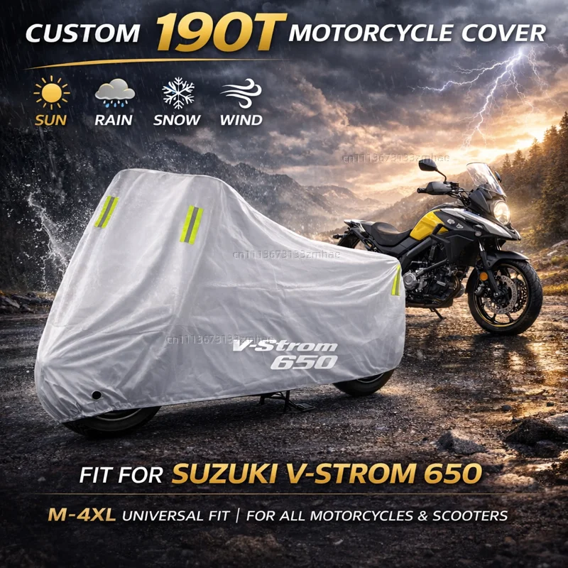 

For Suzuki vstrom 650 DL650 650XT v-strom 650 xt vstrom650 dl 650 Motorcycle Cover Waterproof UV Protective All Weather Cover