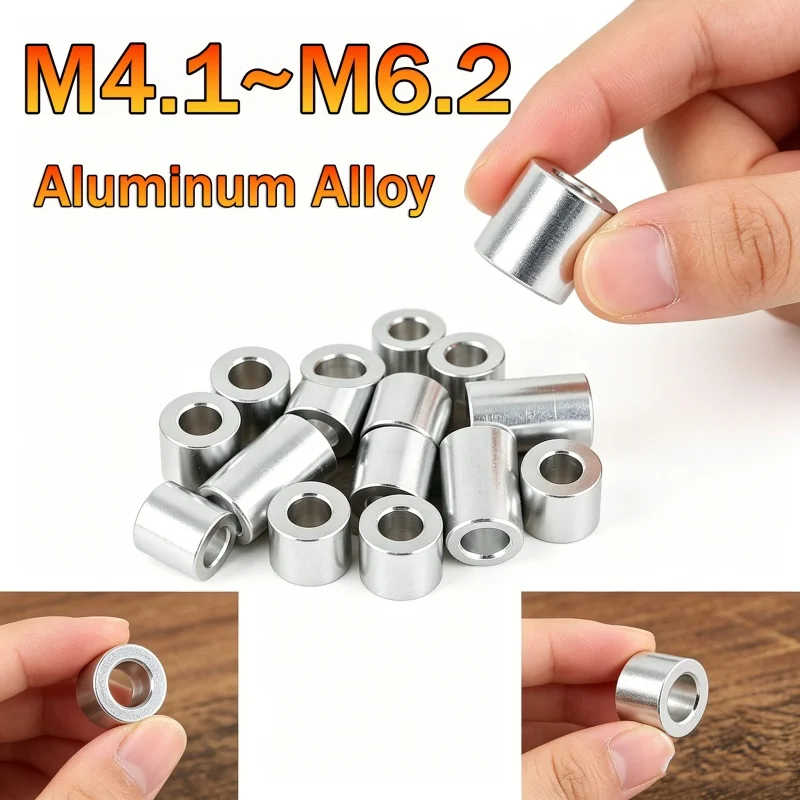10pcs M4 M5 M6 Aluminum Alloy Bushing Flat Washer Gasket CNC Sleeve Non-threaded Stand-off Spacer for RC Model Part THK 1~30mm