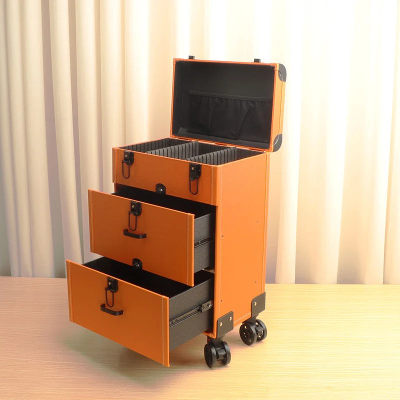 

Чехол для макияжа, валик для волос, мобильный ящик для инструментов, ящик для хранения ресниц, большая емкость, татуировка, вышивка, специальная ручная тележка