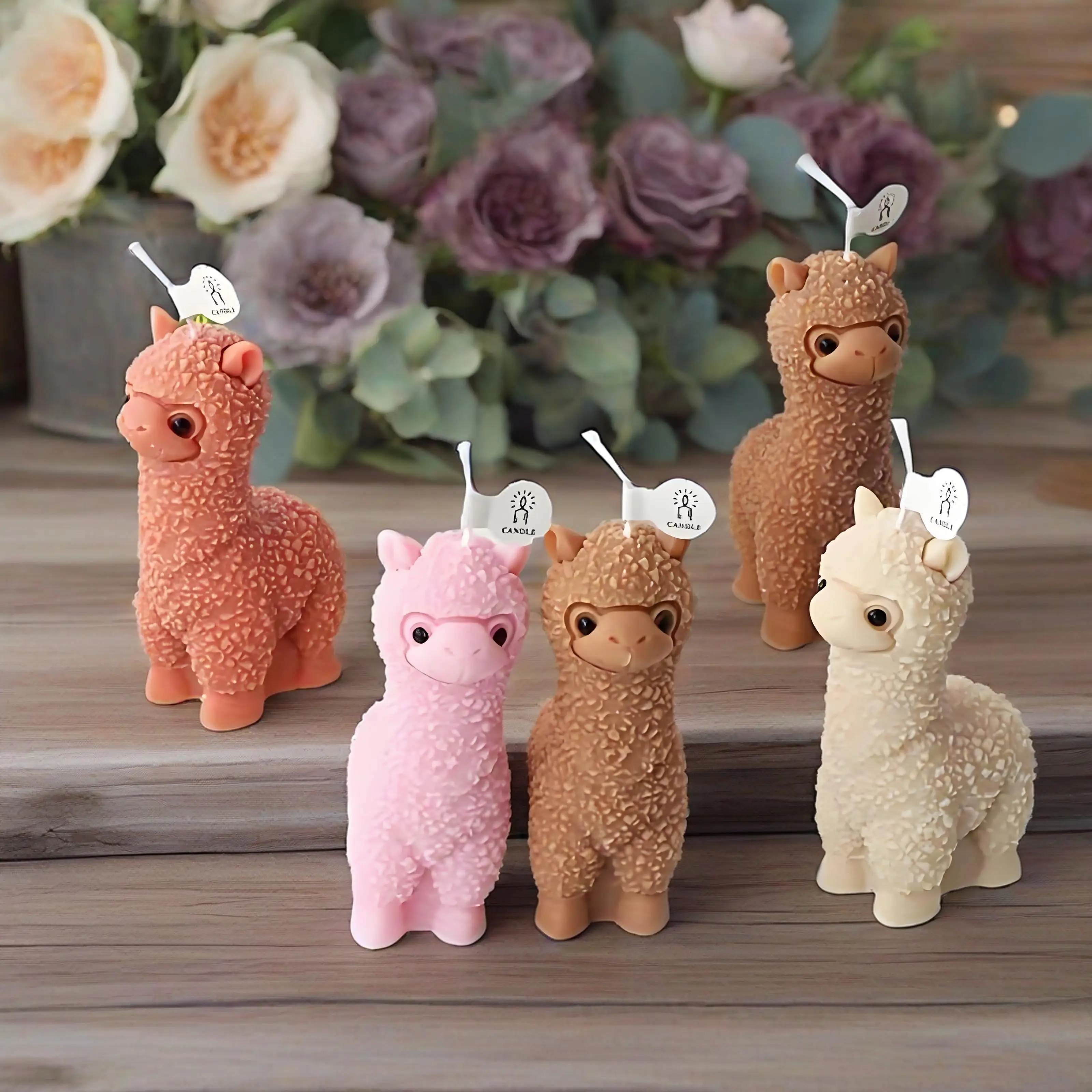 Moldes de silicona para velas de aromaterapia de ovejas 3D, piedra fragante artesanal, molde de jabón hecho a mano, herramienta