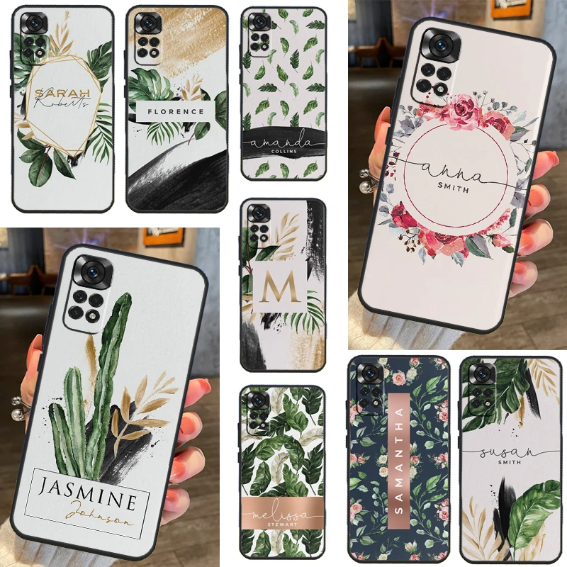 Custom  Palm Exotic Greenery Case For Xiaomi Redmi Note 11 10 Pro Note 12 8 9 Pro 11S 10S 9S Redmi 10C 12C 9C 9T Coque