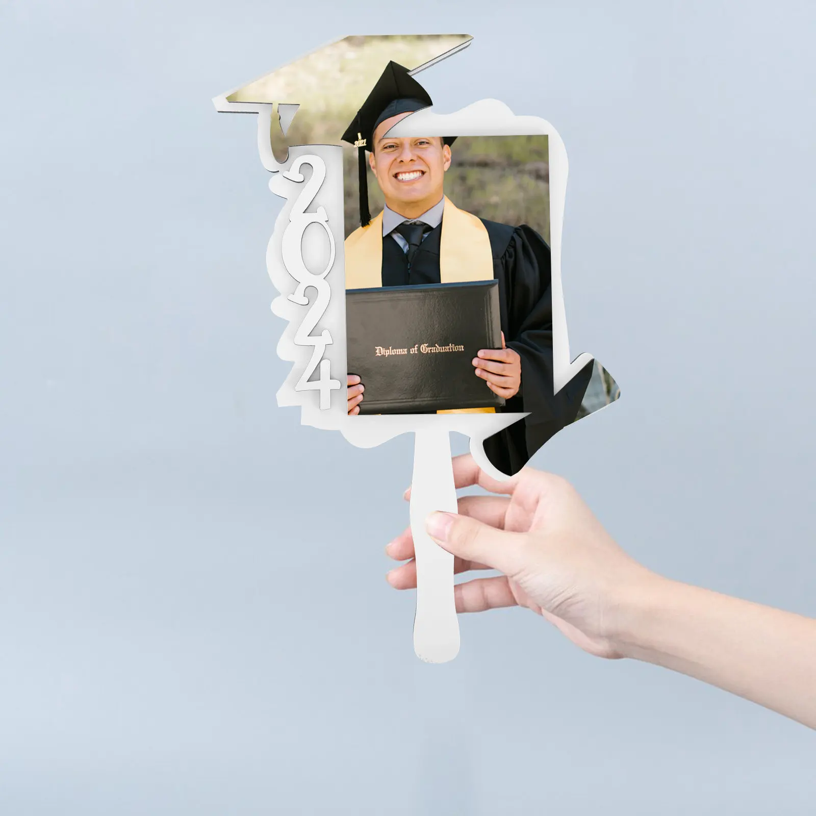 Graduation DIY Sublimation Blank Photo Frame Fan Heat Transfer Grad Theme Decorative Table Centerpiece for Party Graduation