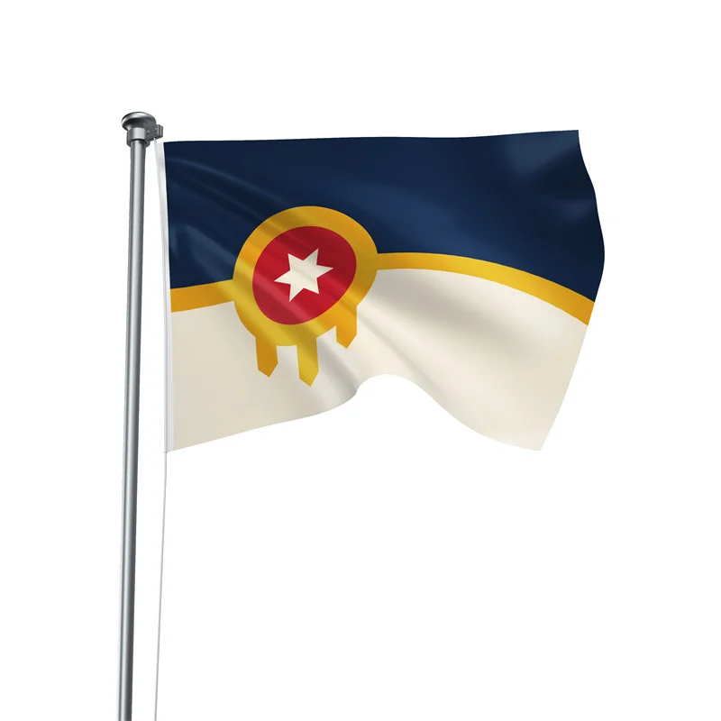 Gaslight Gatekeep Girlboss 5' x 3' Tulsa Oklahoma Flag Banner Polyester with Brass Grommets 150cm x 90cm