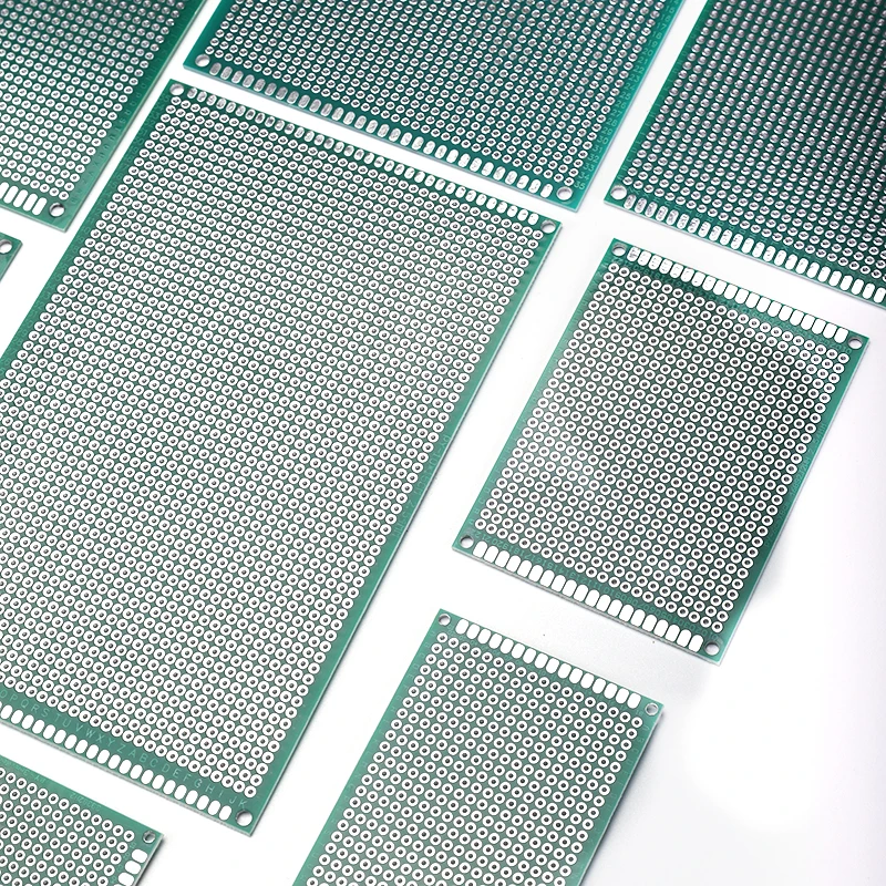 2 Stück 2,54 mm Rastermaß doppelseitige Universalplatine, Leiterplatte, Lochplatte, Breadboard, PCB, Experimentierplatine, zum Löten – Detail 6