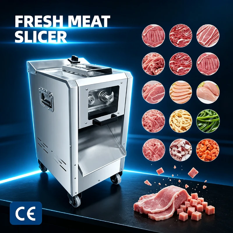 Meat Cutter Fast Meat Slicer Electric Commercial Slicer Shred Automatic Meat Cutting Machine