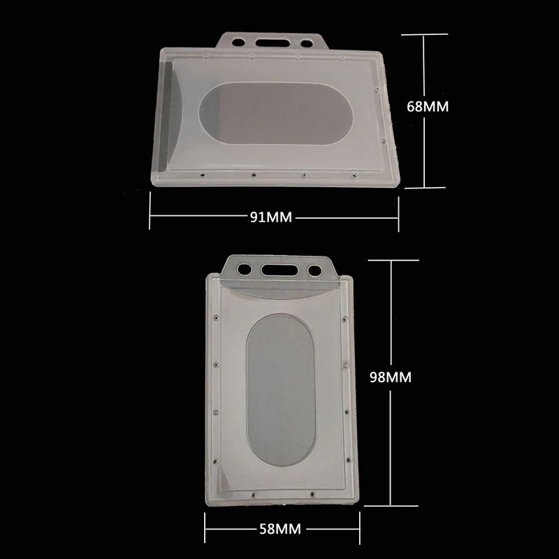 10Pcs Transparent Plastic Hard ID Access Card Cover Credit Card Case Card Holder Credential Holder Durable Card Protective Cover