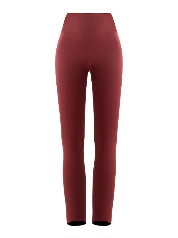 High Waist Fce Lined Yoga Pants Women's Spring Autumn Sle Brued Tightening Tummy Control Butt Lifting Boting Pants