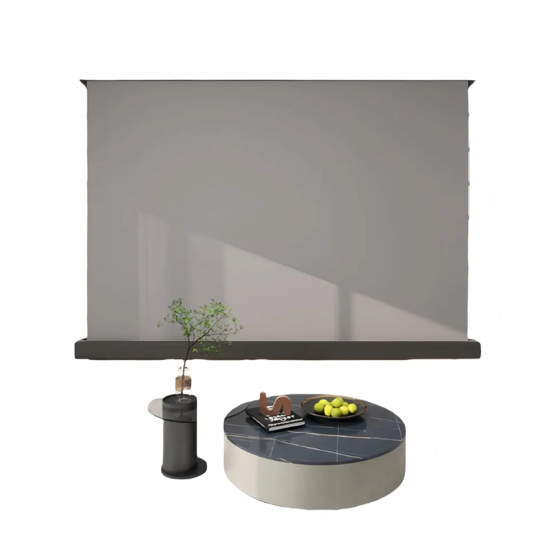 Motorized Fresnel ALR Floor Rising Projector Screen for Standard/Long Throw Projector, 8K Floor Stand Screen for Home Theater