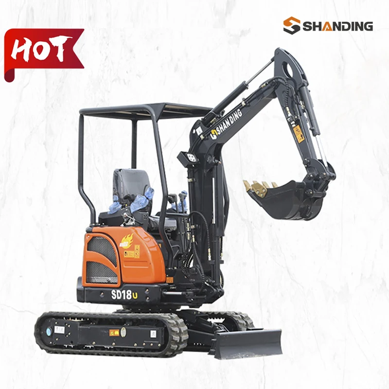 Shanding Mini Excavator Farm Kubota Engine 3.5Ton Hydraulic Tilt Rotator Excavator Price List