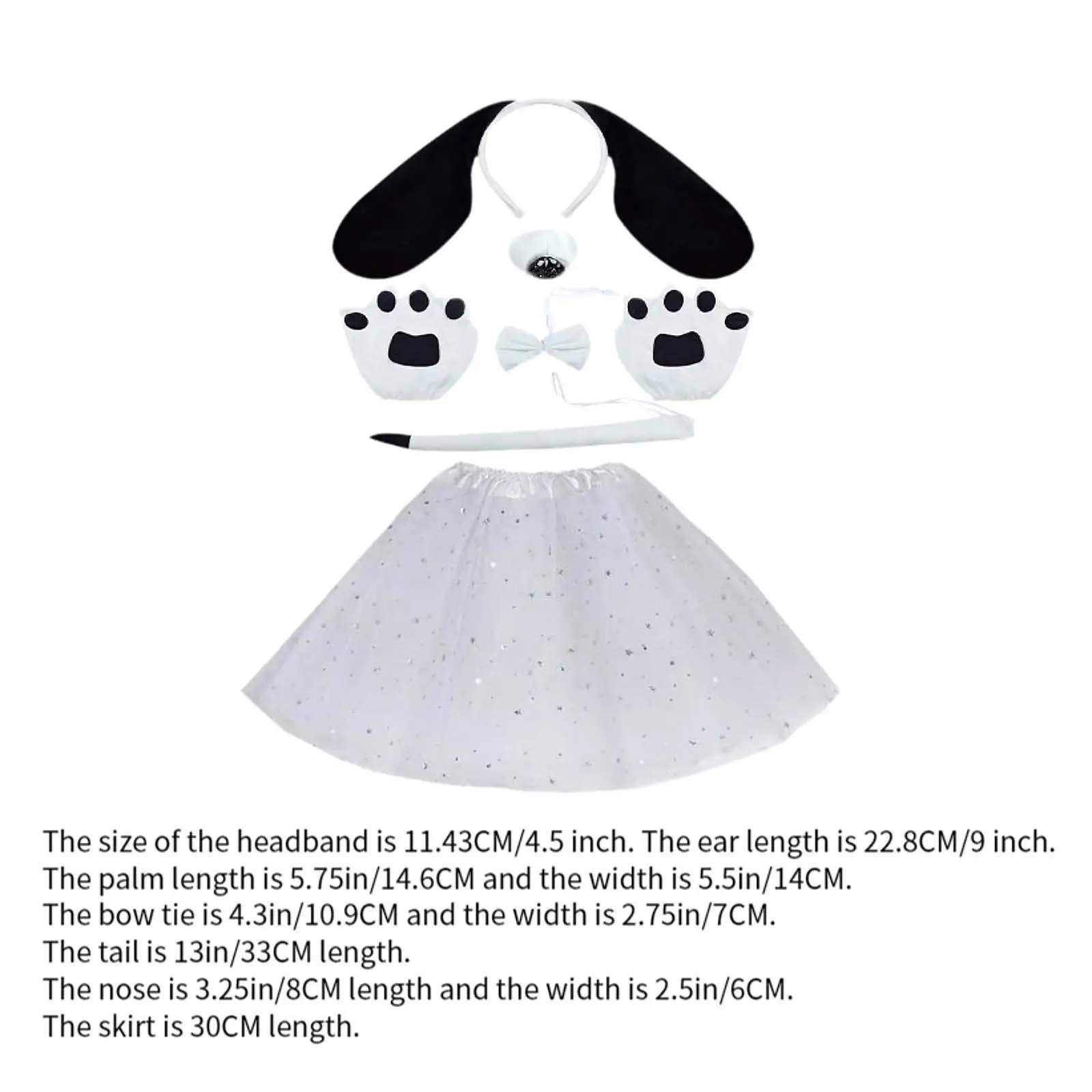 Puppy Dog Ears and Tail Set Gifts Cosplay Headdress for Dance Fancy Party Prom