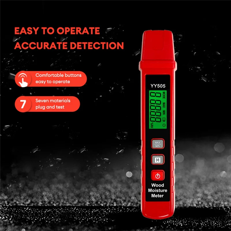 Handheld Digital Display Moisture Detector Cross-Border For Wood Pine Cement Mortar Gypsum