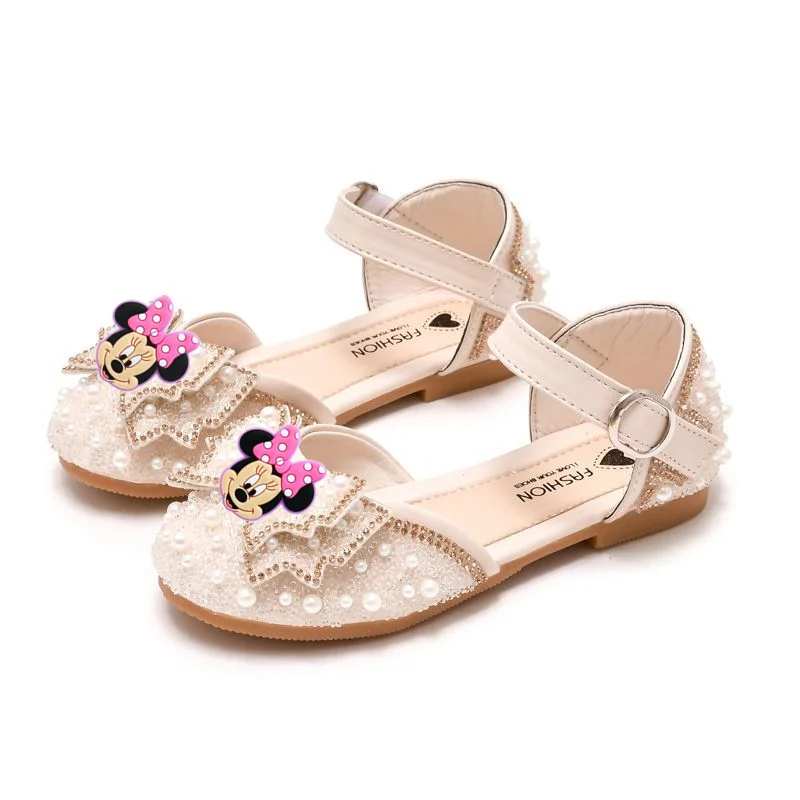 

Girls Sandals Disney Mickey Mouse Minnie New Summer Soft Sole Baotou Sandals Children Princess Dance Shoes Baby Casual Shoes