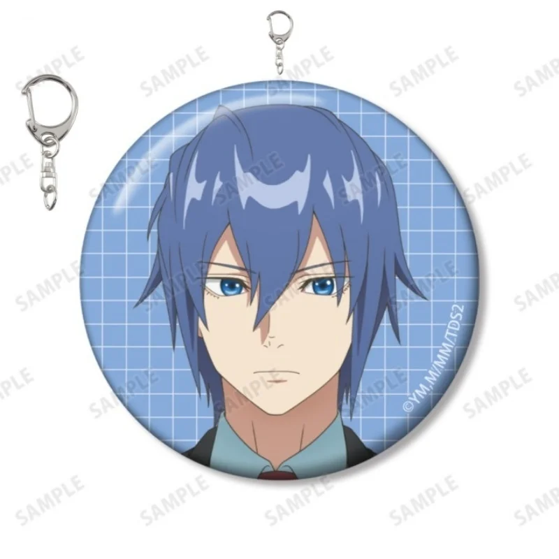 Anime Trapped in a Dating Sim Circle Acrylic Pendant Keychain Leon Fou Bartfort,Olivia,Marie Fou Lafan 6CM Bag Decorations Gifts