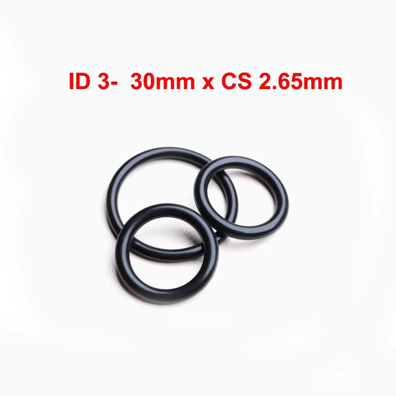 100 PCS NBR rubber O ring Seal gasket CS 2.65mm x ID 3 4 5 5.3 5.8 6 6.7 7.1 7.6 8 8.5 8.75 9 9.5 10 10.6 11 11.2 11.8 to 30mm