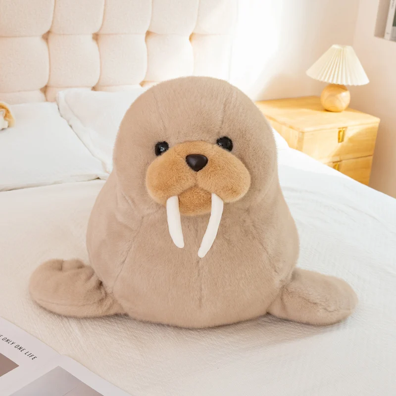 

25/35/50/70cm Soft Animal Walrus Plush Doll Realistic Marine Walrus Plush Stuffed Seal Soft Toy Sleep Pillow Birthday Xmas Gift