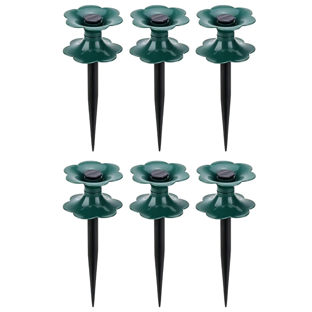 6Pcs Garden Hose Guide Stakes Spike Stand Holder Spin Top For Plant Protection For Lawn Water Tubing Holder Outdoor Gardening
