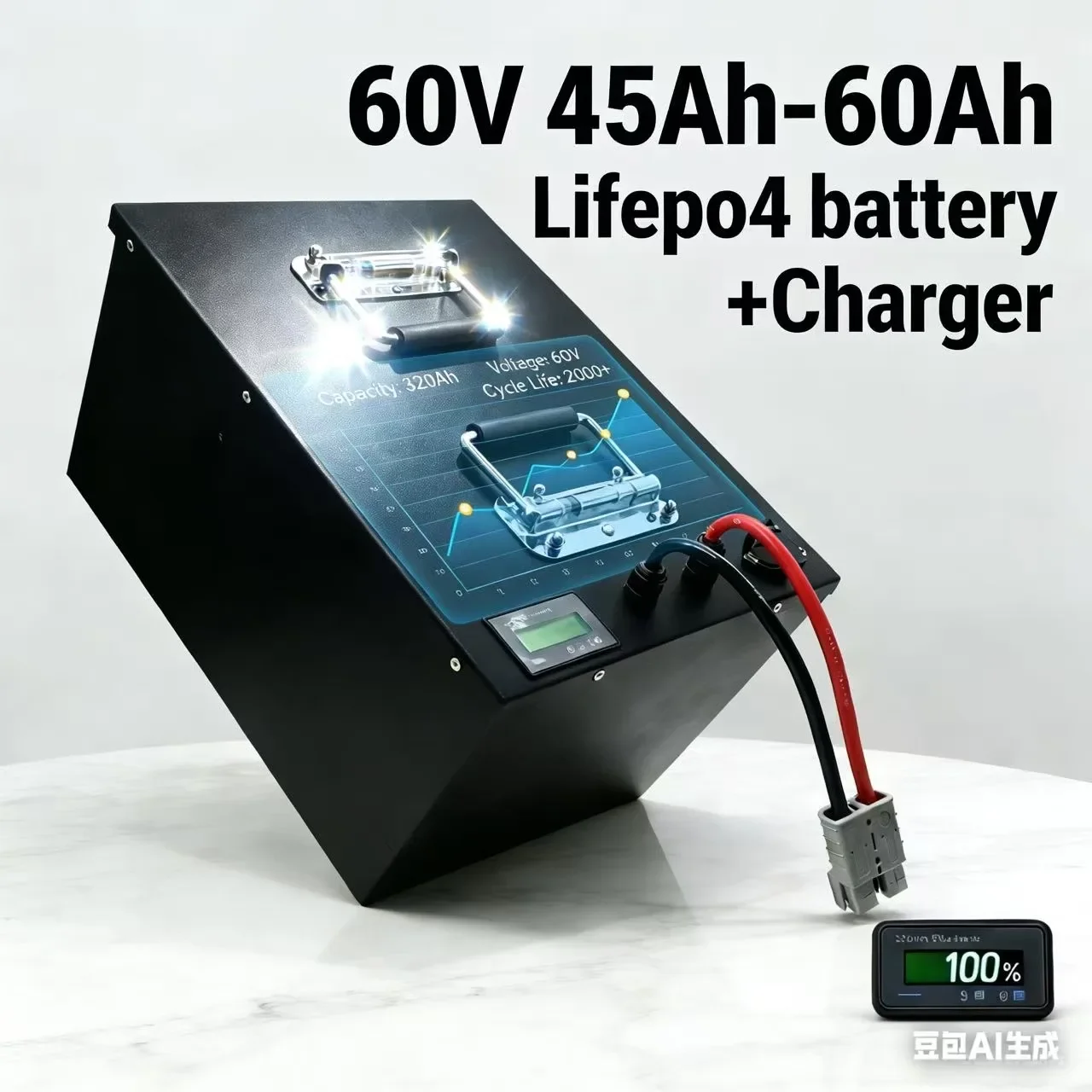 

Shockproof 60V LiFePO4 Battery for Adult Off-Road Electric Tricycles (45-60Ah)