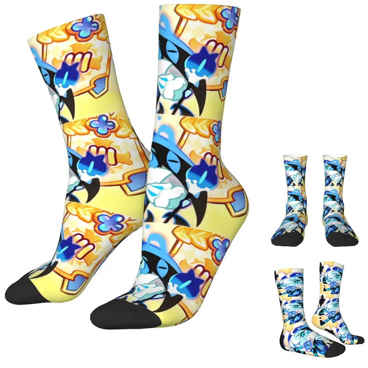 

Носки, повседневные носки Shadow Milk Cookie Run Kingdom, полиэстер, милые женские чулки с рисунком аниме, весна-лето, зима