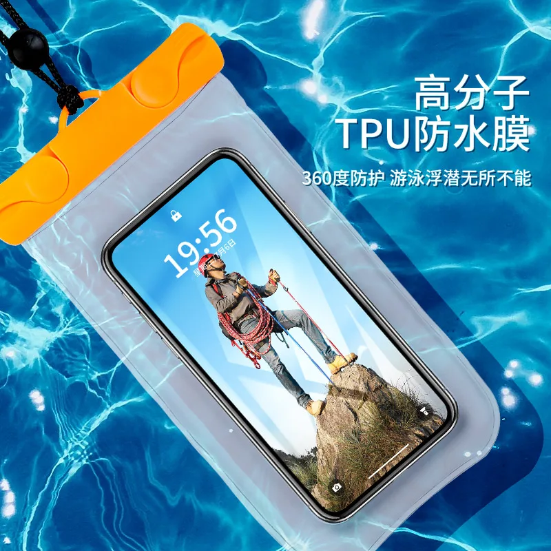 Mobile phone waterproof bag, touch screen sealed diving cover,artifact takeaway special transparent sealed bag